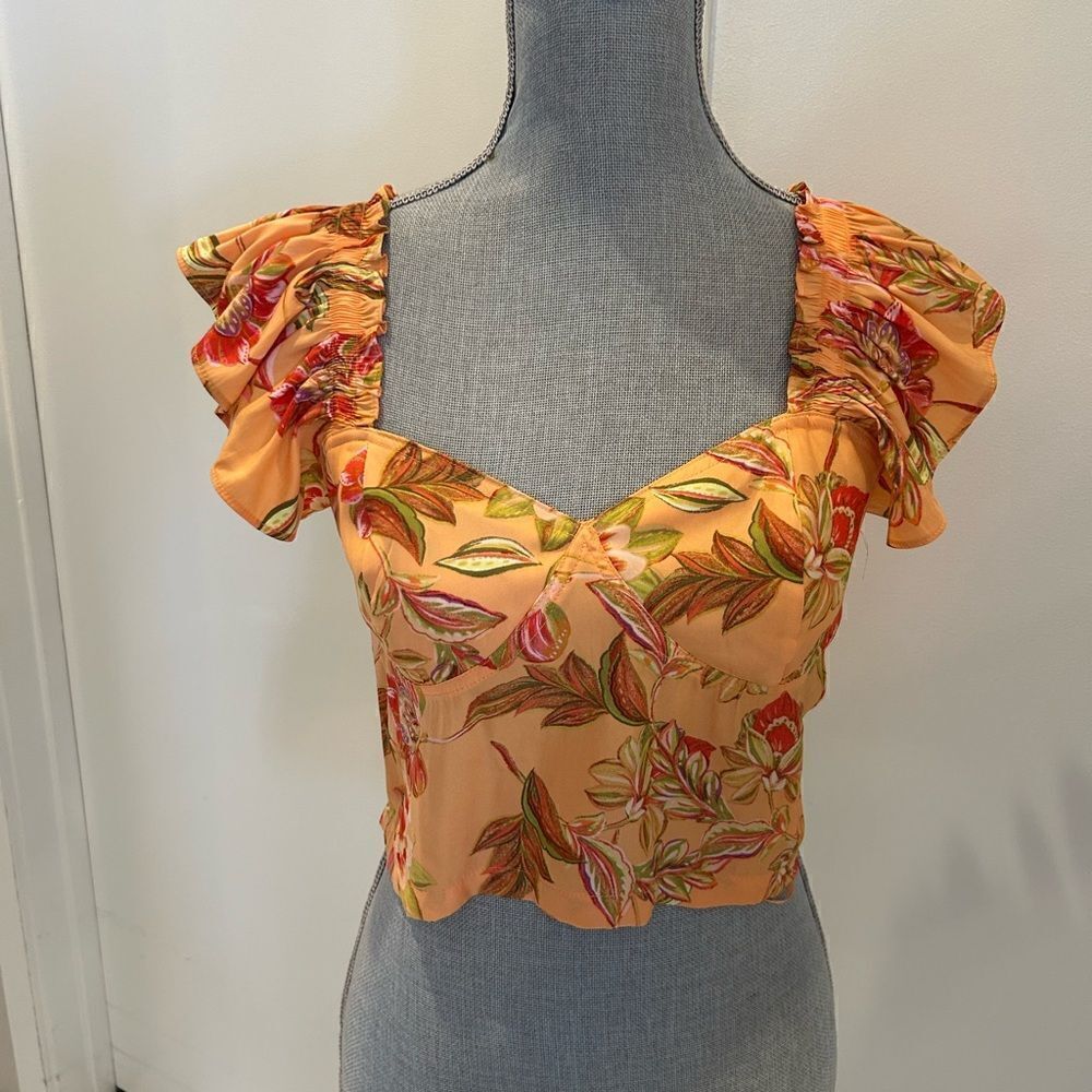 Rose + Olive Crop Top